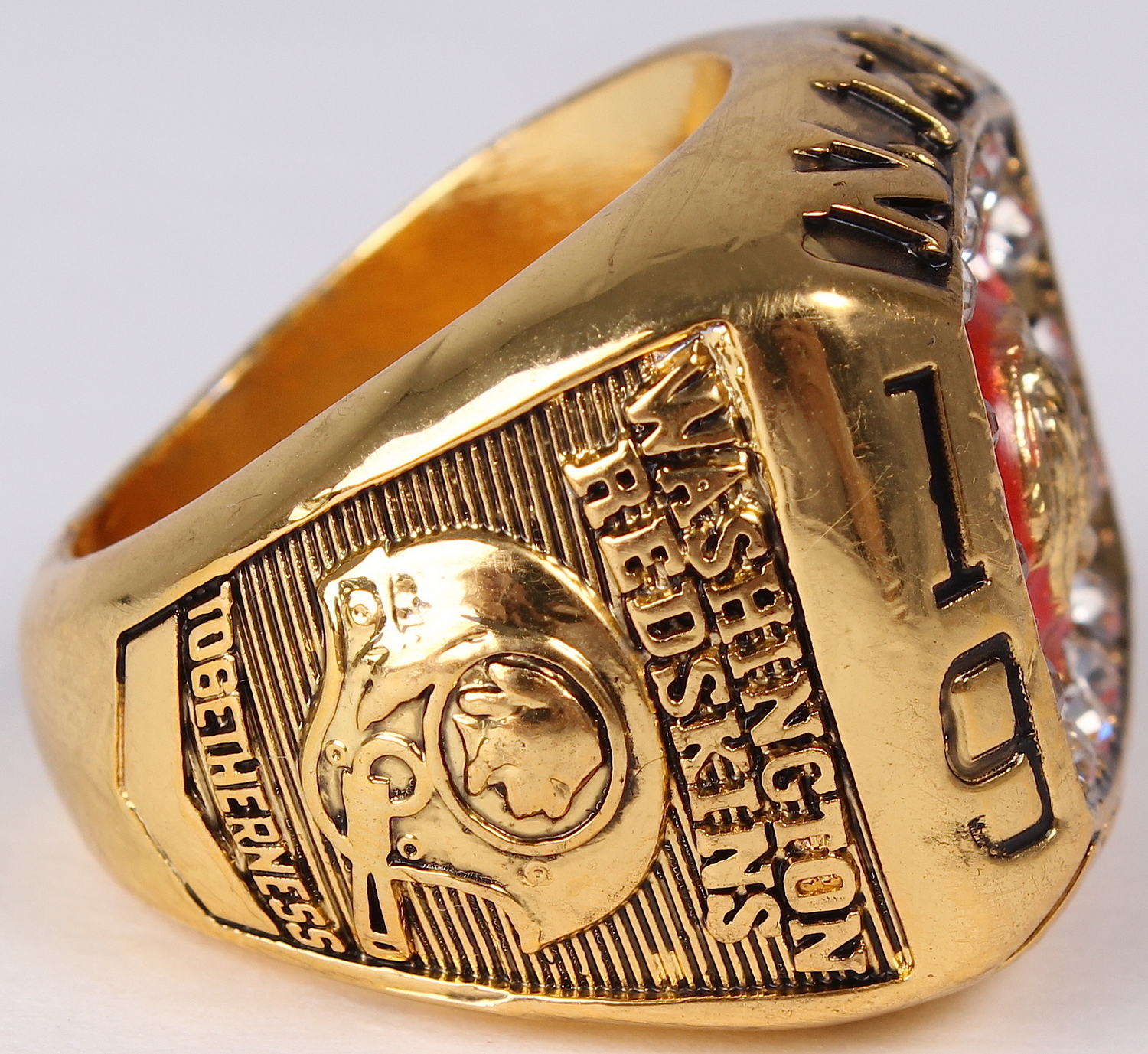 George Allen Washington Redskins High Quality Replica 1972 NFC Championship Ring at PristineAuction.com George Allen Washington Redskins High Quality Replica 1972 NFC Championship Ring at PristineAuction.com