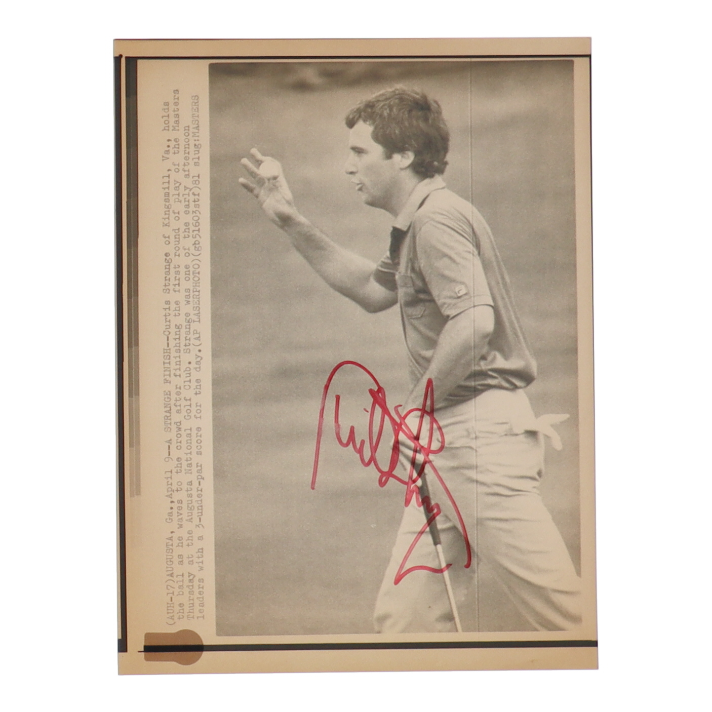 Curtis Strange Signed 8x10 Photo (Beckett) at PristineAuction.com Curtis Strange Signed 8x10 Photo (Beckett) at PristineAuction.com