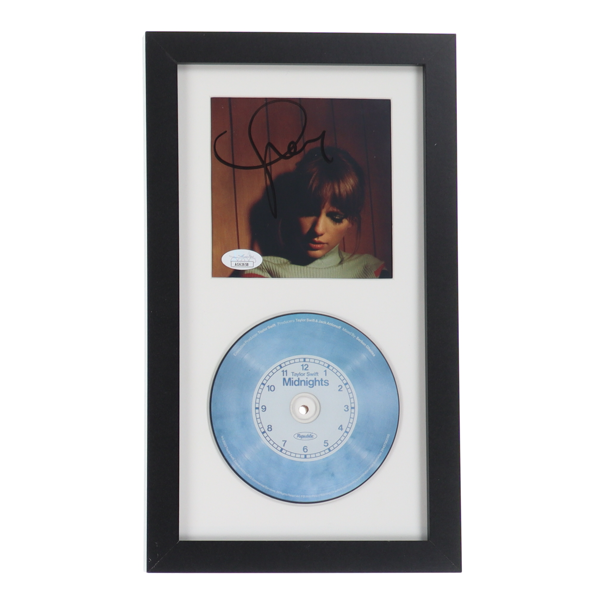 Taylor Swift Signed Custom Framed "Midnights" CD Booklet Display (JSA) at PristineAuction.com Taylor Swift Signed Custom Framed "Midnights" CD Booklet Display (JSA) at PristineAuction.com