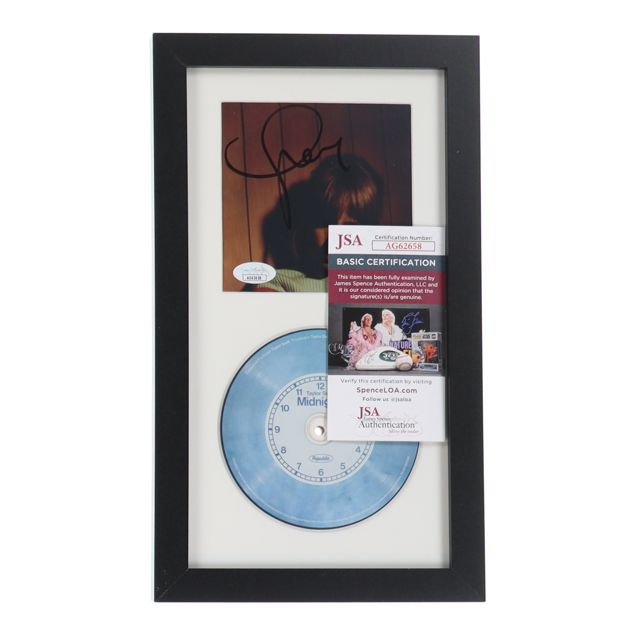 Taylor Swift Signed Custom Framed "Midnights" CD Booklet Display (JSA) at PristineAuction.com Taylor Swift Signed Custom Framed "Midnights" CD Booklet Display (JSA) at PristineAuction.com