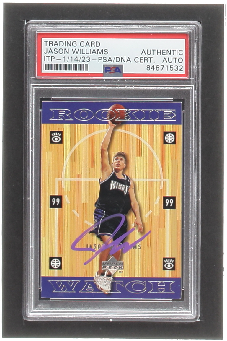 Jason Williams Signed 1998-99 Upper Deck #318 RC (PSA) at PristineAuction.com Jason Williams Signed 1998-99 Upper Deck #318 RC (PSA) at PristineAuction.com