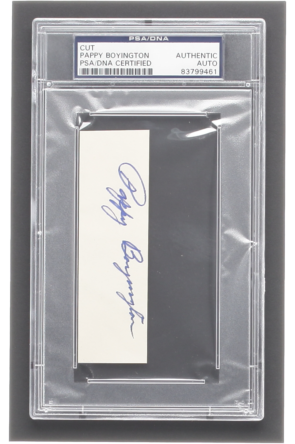 Pappy Boyington Signed Cut (PSA) at PristineAuction.com Pappy Boyington Signed Cut (PSA) at PristineAuction.com