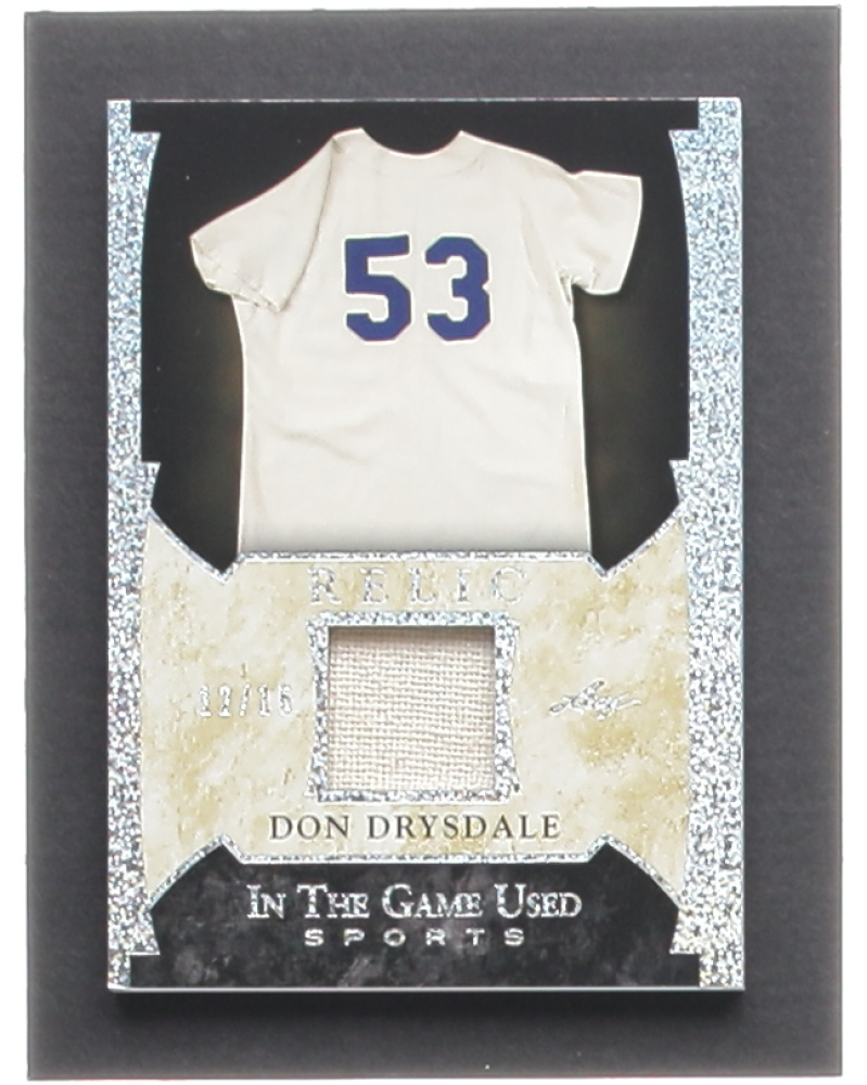 Don Drysdale 2022 Leaf In The Game Used Sports Relic Silver 9 12/15
