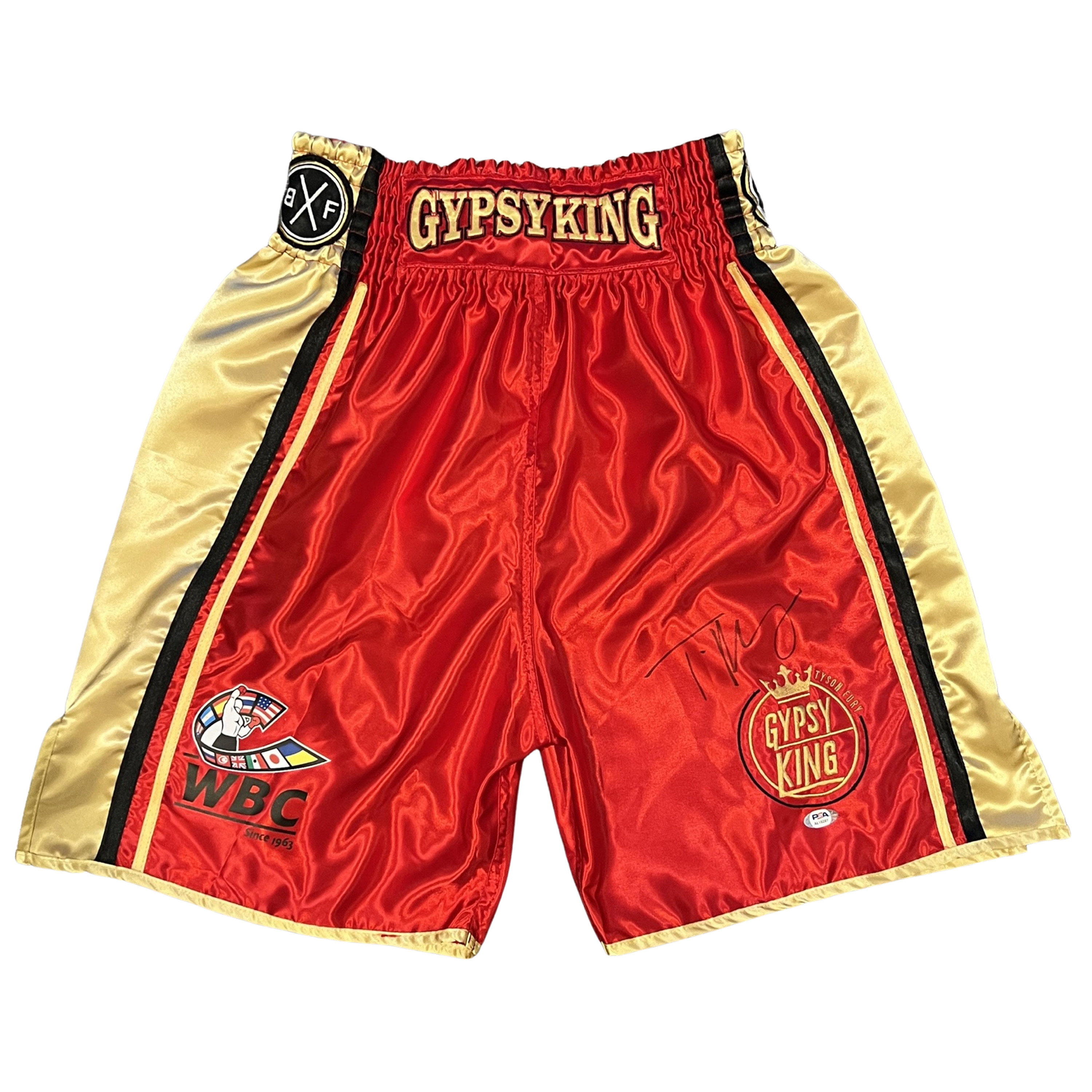 Tyson Fury Signed WBC "Gypsy King" Boxing Trunks (PSA) at PristineAuction.com Tyson Fury Signed WBC "Gypsy King" Boxing Trunks (PSA) at PristineAuction.com