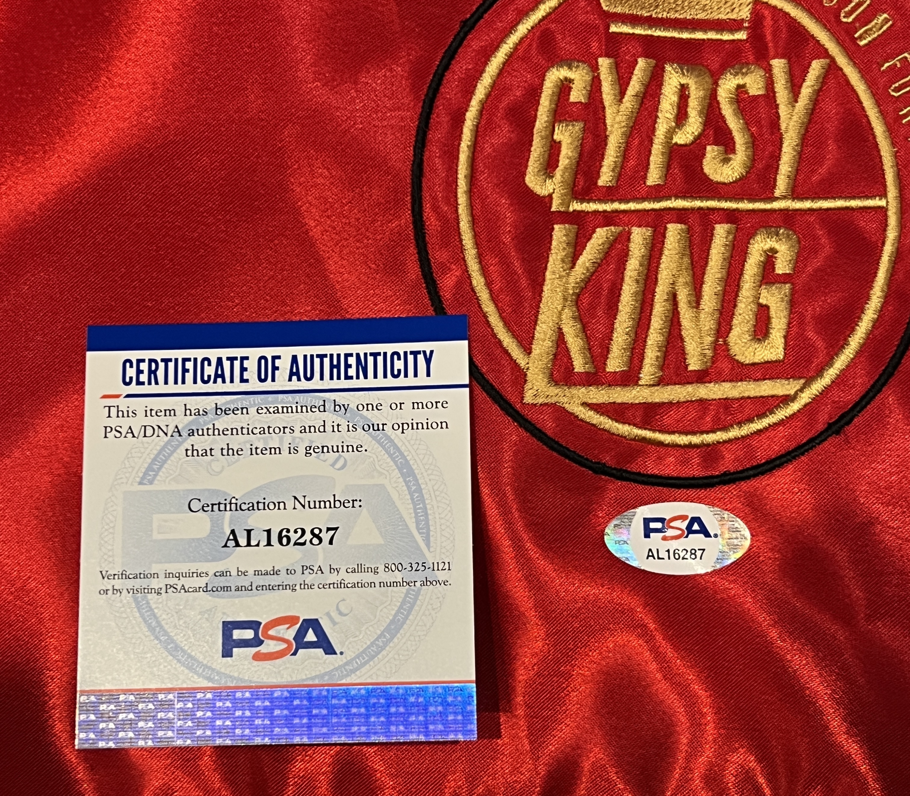 Tyson Fury Signed WBC "Gypsy King" Boxing Trunks (PSA) at PristineAuction.com Tyson Fury Signed WBC "Gypsy King" Boxing Trunks (PSA) at PristineAuction.com