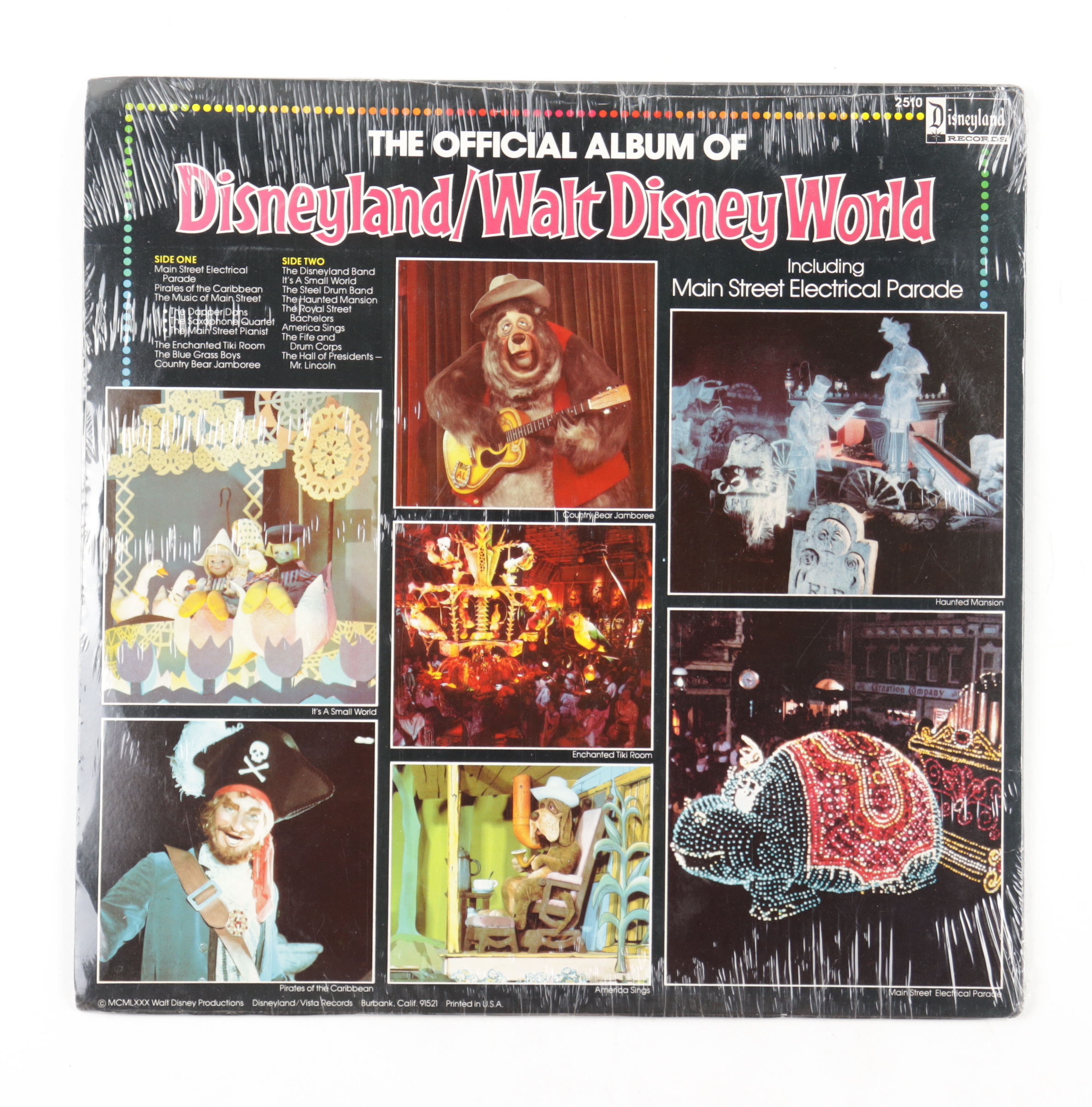 1980 Walt Disney "The Official Album Of Disneyland / Walt Disney World" Vinyl Record Album at PristineAuction.com 1980 Walt Disney "The Official Album Of Disneyland / Walt Disney World" Vinyl Record Album at PristineAuction.com