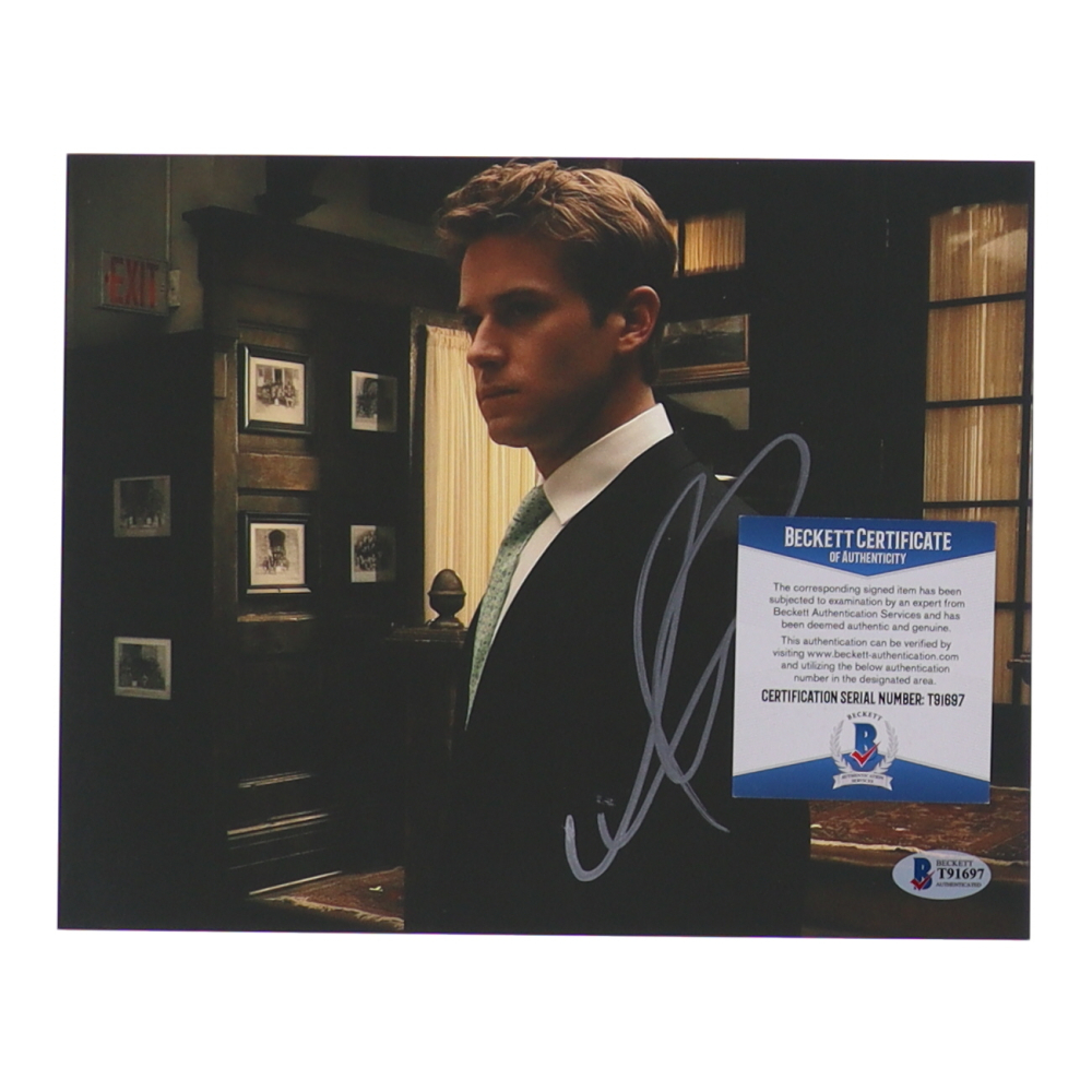 Armie Hammer Signed "The Social Network" 8x10 Photo (Beckett