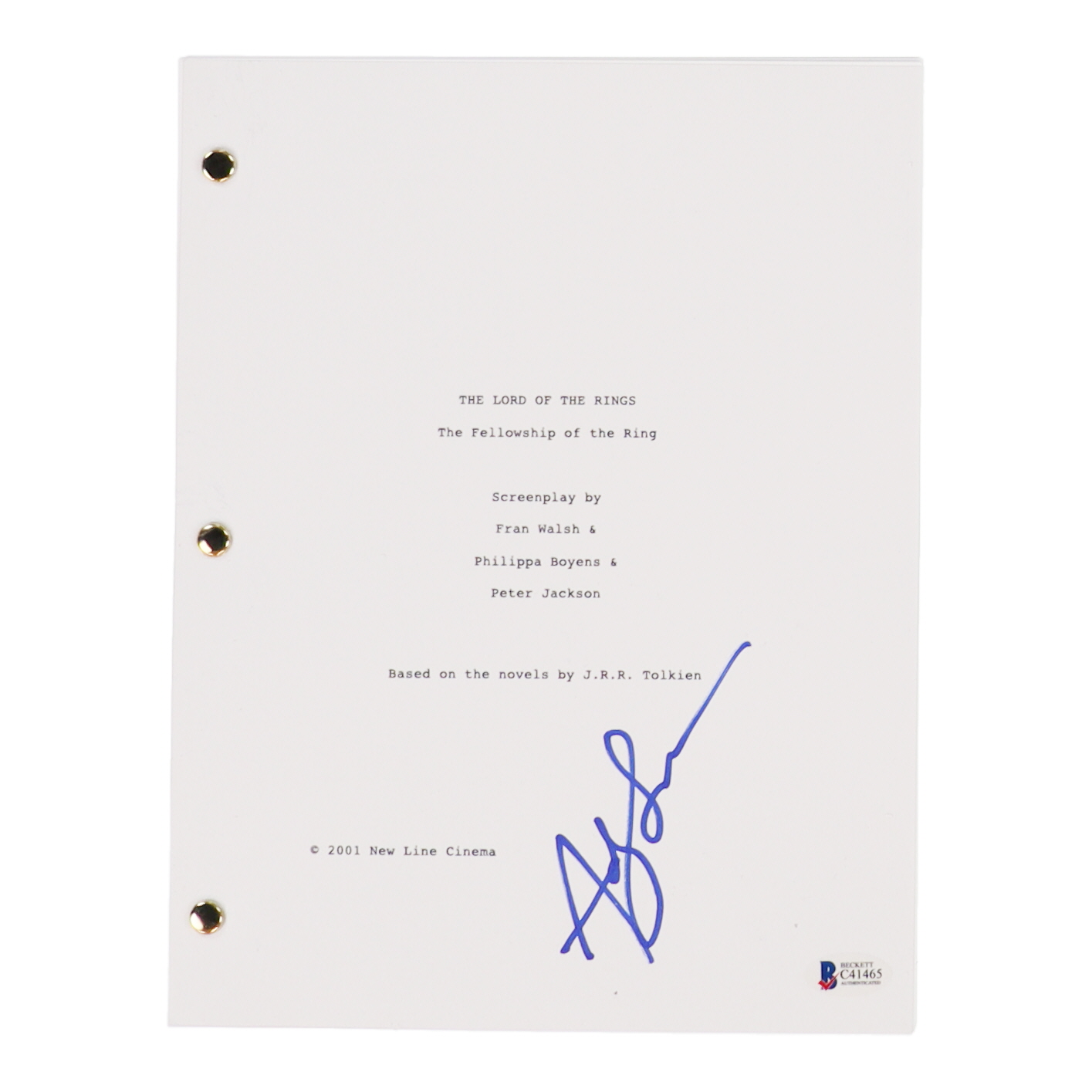 Andy Serkis Signed "The Lord of the Rings: The Fellowship of the Ring" Movie Script (Beckett) at PristineAuction.com Andy Serkis Signed "The Lord of the Rings: The Fellowship of the Ring" Movie Script (Beckett) at PristineAuction.com