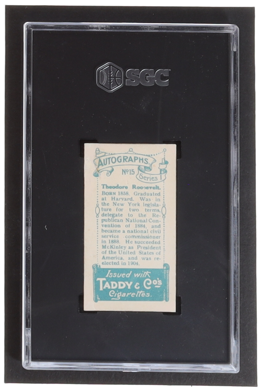 Authentic Altered Theodore Roosevelt 1910 Taddy & Co. Autographs #15 (SGC Authentic ...