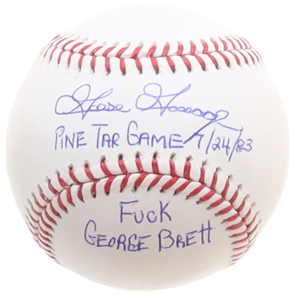 Goose Gossage Signed OML Baseball Inscribed "Pine Tar Game 7/24/83