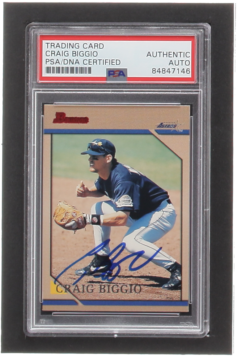 Craig Biggio Signed 1996 Bowman #29 (PSA) at PristineAuction.com Craig Biggio Signed 1996 Bowman #29 (PSA) at PristineAuction.com