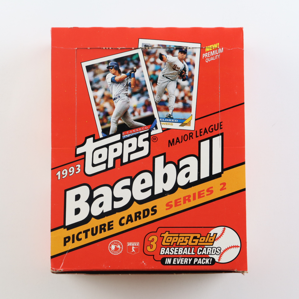 1993 Topps Series 2 Baseball Rack Box with (24) Packs Pristine Auction