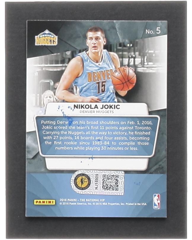 Nikola Jokic Signed 2016 Panini National Convention VIP #5 RC (Jokic) at PristineAuction.com Nikola Jokic Signed 2016 Panini National Convention VIP #5 RC (Jokic) at PristineAuction.com