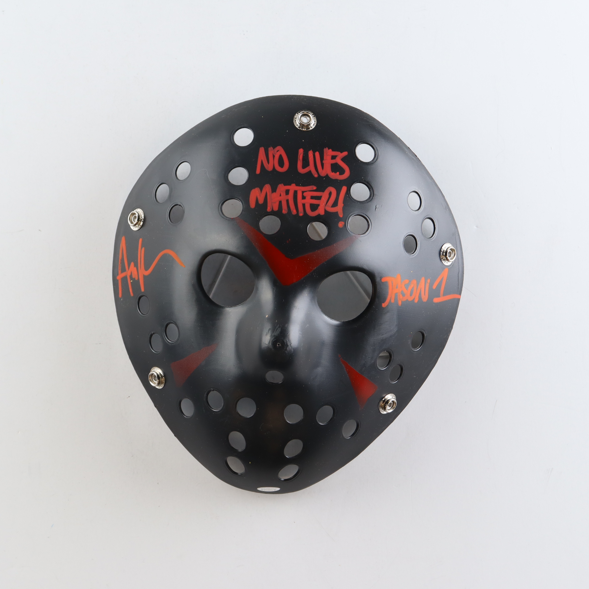 Ari Lehman Signed "Friday the 13th" Mask Inscribed "Jason 1" & "No Lives Matter!" (OKAuthentics) at PristineAuction.com Ari Lehman Signed "Friday the 13th" Mask Inscribed "Jason 1" & "No Lives Matter!" (OKAuthentics) at PristineAuction.com