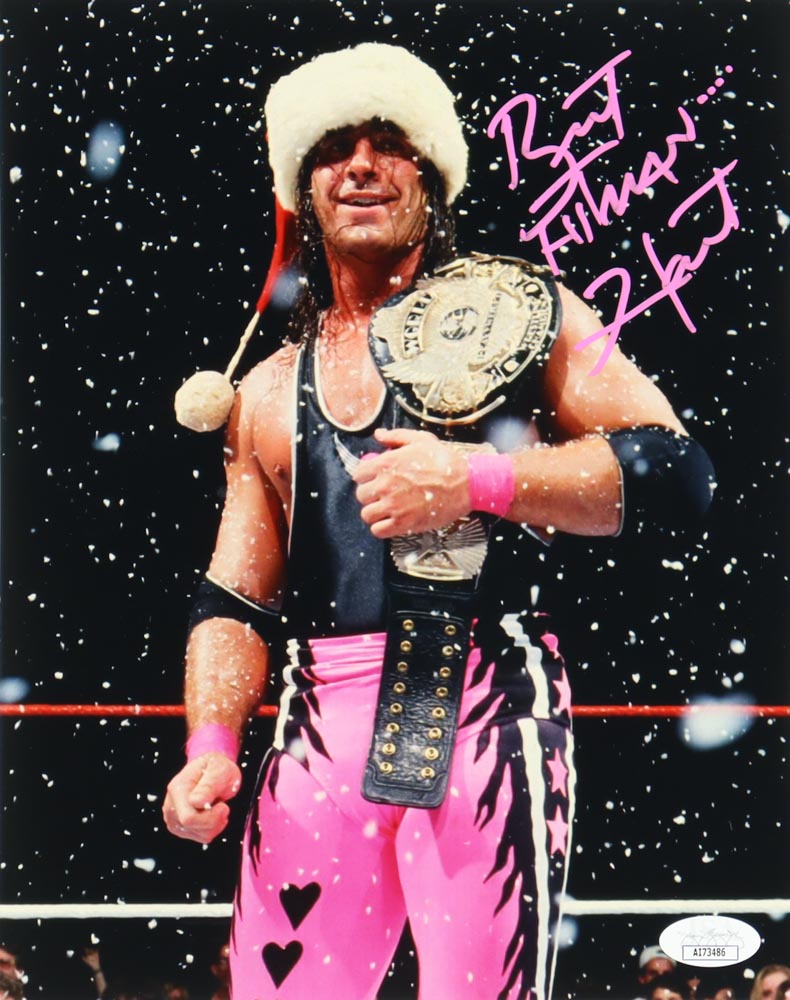 Bret "The Hitman" Hart Signed WWE 8x10 Photo (JSA) at PristineAuction.com Bret "The Hitman" Hart Signed WWE 8x10 Photo (JSA) at PristineAuction.com