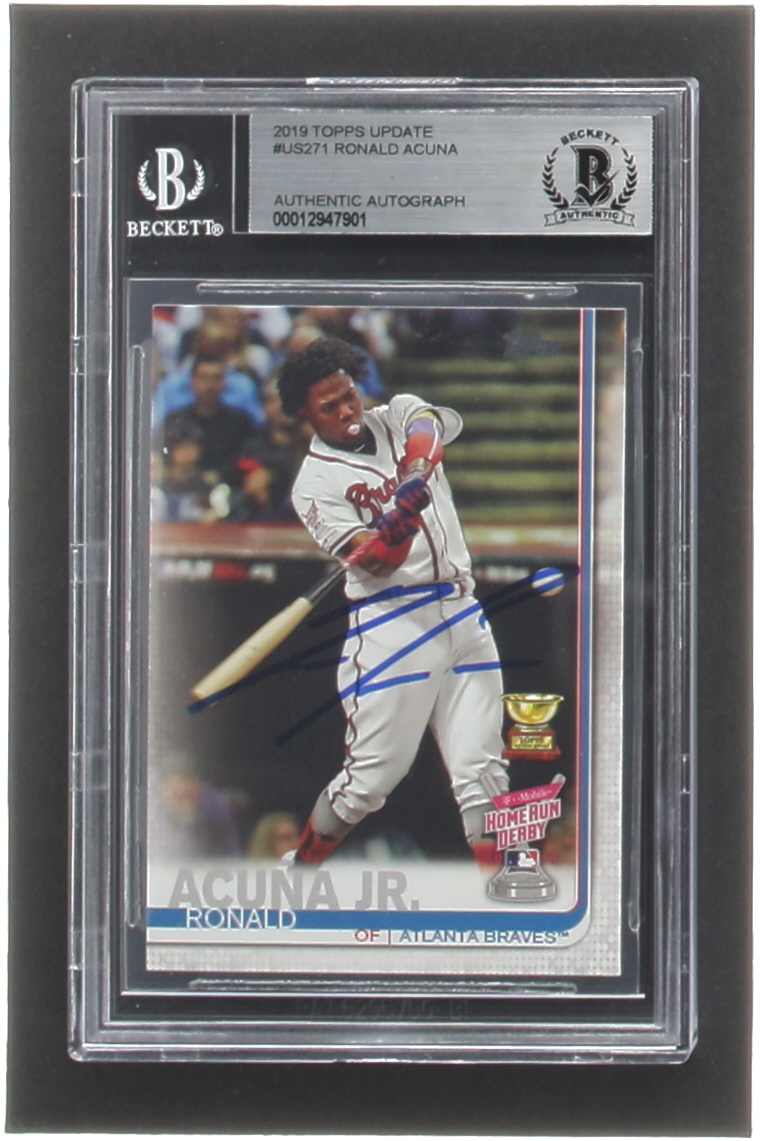 Ronald Acuna Jr. Signed 2019 Topps Update #US271 HRD (BGS & JSA) at PristineAuction.com Ronald Acuna Jr. Signed 2019 Topps Update #US271 HRD (BGS & JSA) at PristineAuction.com