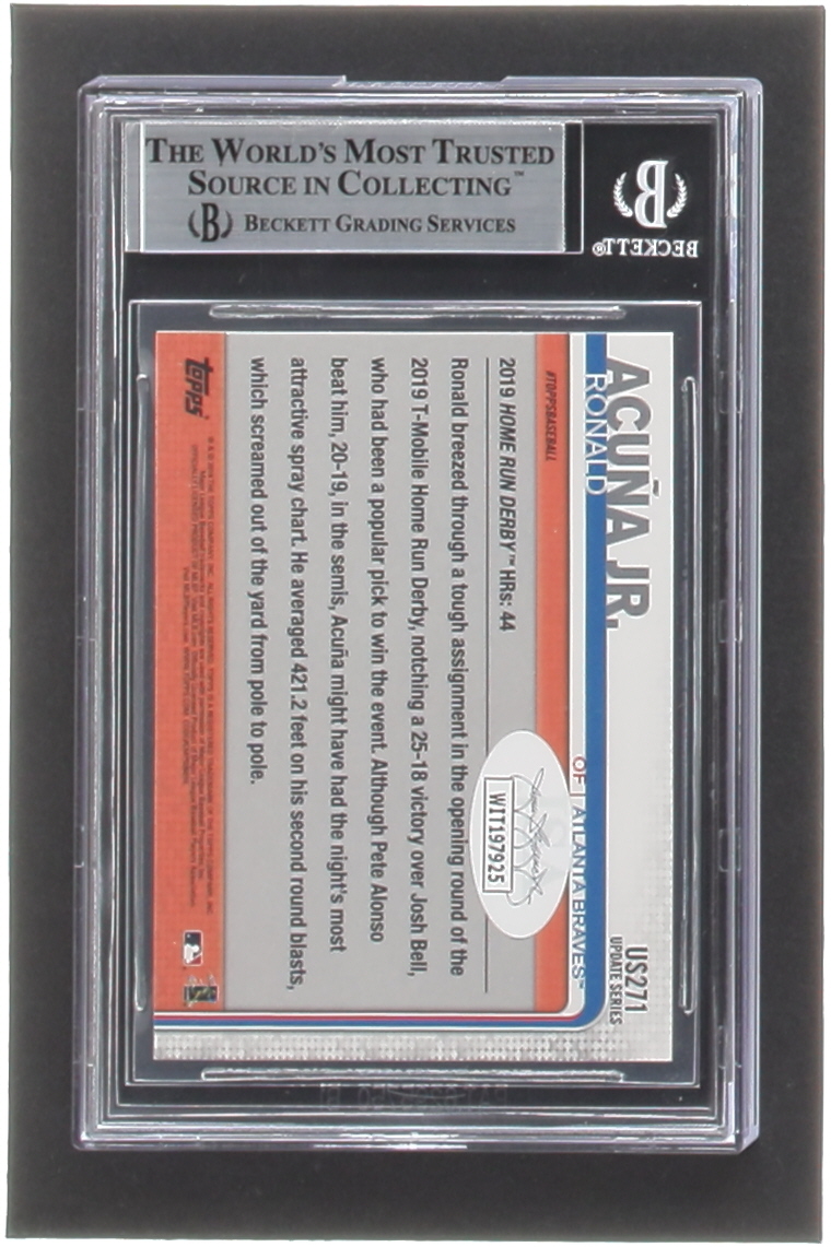 Ronald Acuna Jr. Signed 2019 Topps Update #US271 HRD (BGS & JSA) at PristineAuction.com Ronald Acuna Jr. Signed 2019 Topps Update #US271 HRD (BGS & JSA) at PristineAuction.com