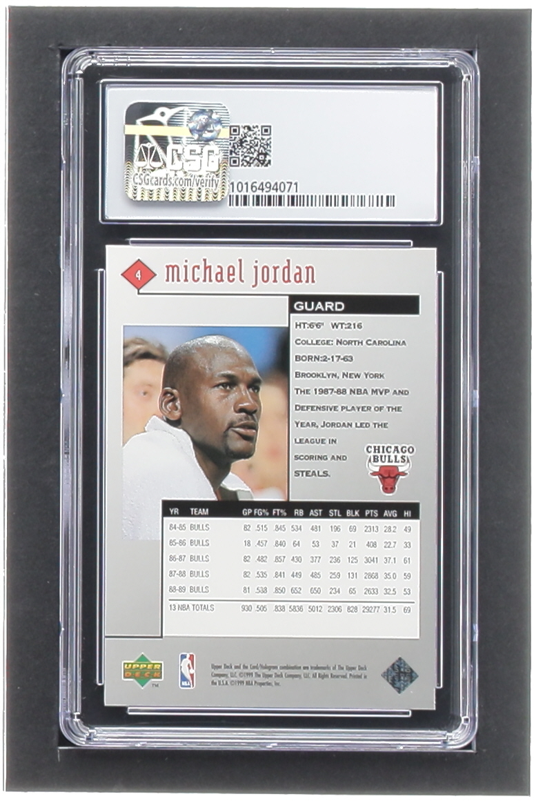 Michael Jordan 1998 Upper Deck MJ Sticker Collection Stickers #42 (CSG 9.5) at PristineAuction.com Michael Jordan 1998 Upper Deck MJ Sticker Collection Stickers #42 (CSG 9.5) at PristineAuction.com