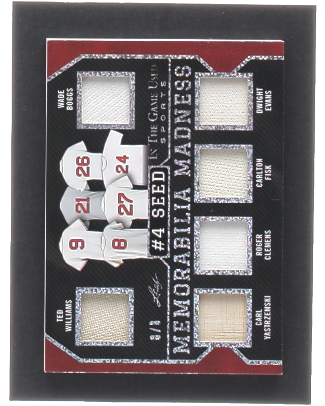 Ted Williams / Wade Boggs / Carl Yastrzemski / Roger Clemens / Carlton Fisk / Dwight Evans / Stan Musial / Bob Gibson / Lou Brock / Albert Pujols / Ozzie Smith / Keith Hernandez 2022 Leaf ITG Used Sports Memorabilia Madness Silver #MM19 #8/8 at PristineAuction.com Ted Williams / Wade Boggs / Carl Yastrzemski / Roger Clemens / Carlton Fisk / Dwight Evans / Stan Musial / Bob Gibson / Lou Brock / Albert Pujols / Ozzie Smith / Keith Hernandez 2022 Leaf ITG Used Sports Memorabilia Madness Silver #MM19 #8/8 at PristineAuction.com