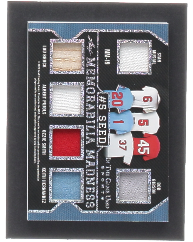 Ted Williams / Wade Boggs / Carl Yastrzemski / Roger Clemens / Carlton Fisk / Dwight Evans / Stan Musial / Bob Gibson / Lou Brock / Albert Pujols / Ozzie Smith / Keith Hernandez 2022 Leaf ITG Used Sports Memorabilia Madness Silver #MM19 #8/8 at PristineAuction.com Ted Williams / Wade Boggs / Carl Yastrzemski / Roger Clemens / Carlton Fisk / Dwight Evans / Stan Musial / Bob Gibson / Lou Brock / Albert Pujols / Ozzie Smith / Keith Hernandez 2022 Leaf ITG Used Sports Memorabilia Madness Silver #MM19 #8/8 at PristineAuction.com