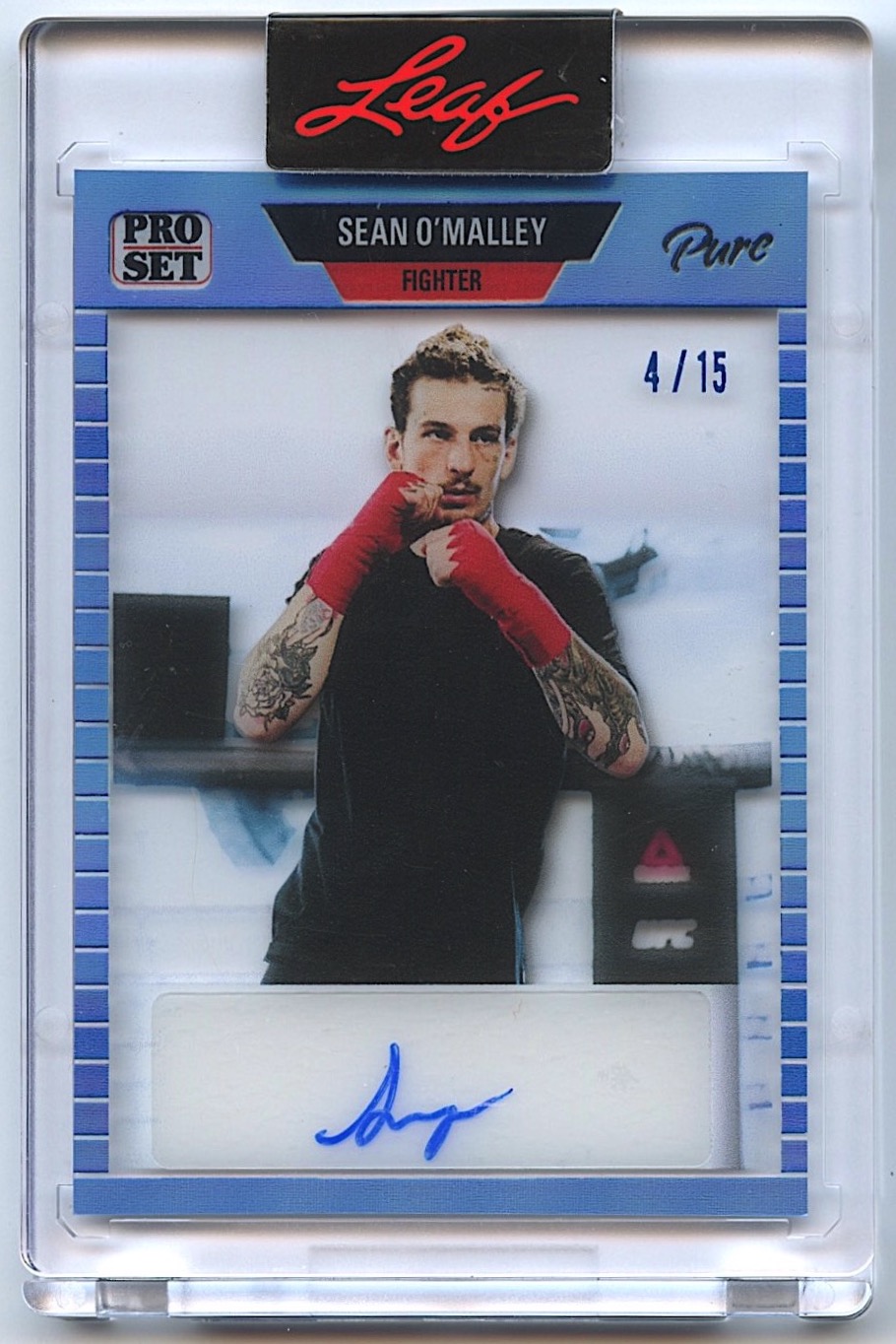 Sean O'Malley 2023 Pro Set Pure 1989 Base Autograph #89-SOM Platinum Spectrum #4/15 at PristineAuction.com Sean O'Malley 2023 Pro Set Pure 1989 Base Autograph #89-SOM Platinum Spectrum #4/15 at PristineAuction.com