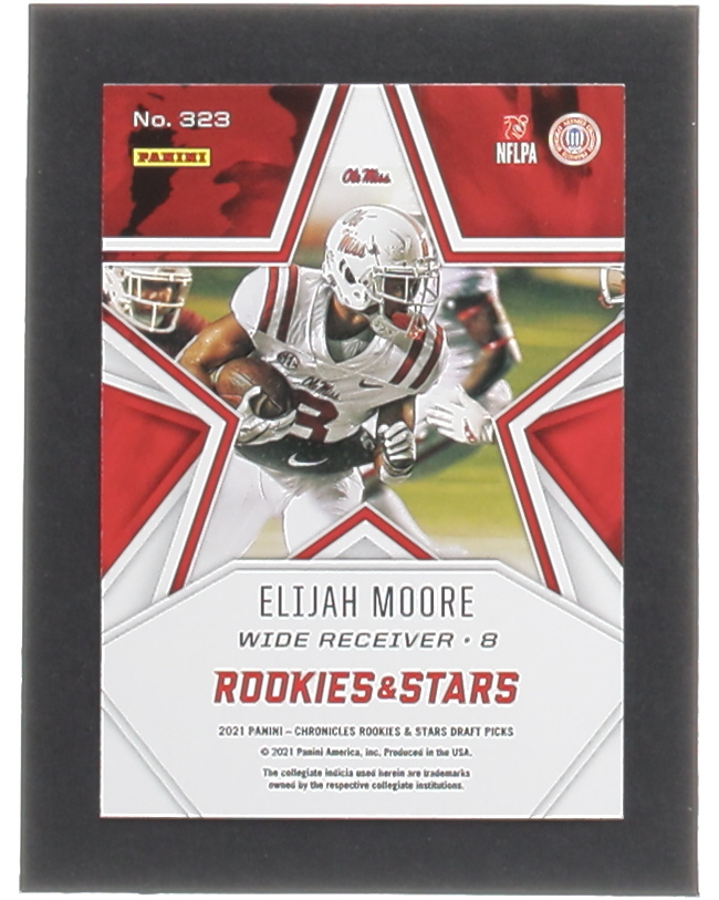 Elijah Moore 2021 Panini Chronicles Draft Picks Rookies and Stars #323 at PristineAuction.com Elijah Moore 2021 Panini Chronicles Draft Picks Rookies and Stars #323 at PristineAuction.com