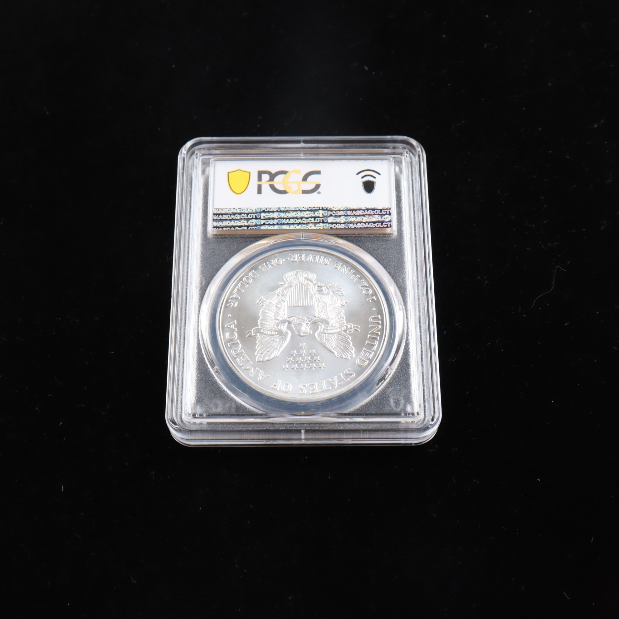 2002 American Silver Eagle $1 One Dollar Coin (PCGS MS69) at PristineAuction.com 2002 American Silver Eagle $1 One Dollar Coin (PCGS MS69) at PristineAuction.com