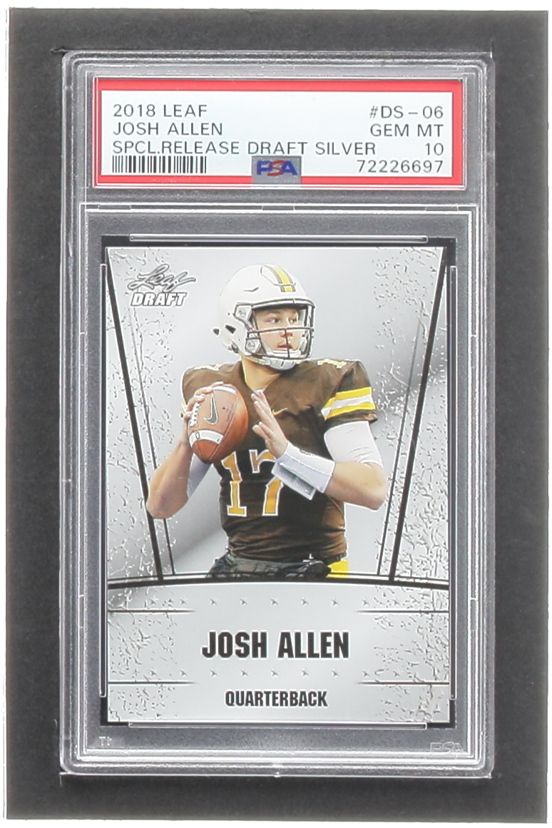 Josh Allen 2018 Leaf Special Release Draft Silver #DS06 RC (PSA 10) at PristineAuction.com Josh Allen 2018 Leaf Special Release Draft Silver #DS06 RC (PSA 10) at PristineAuction.com