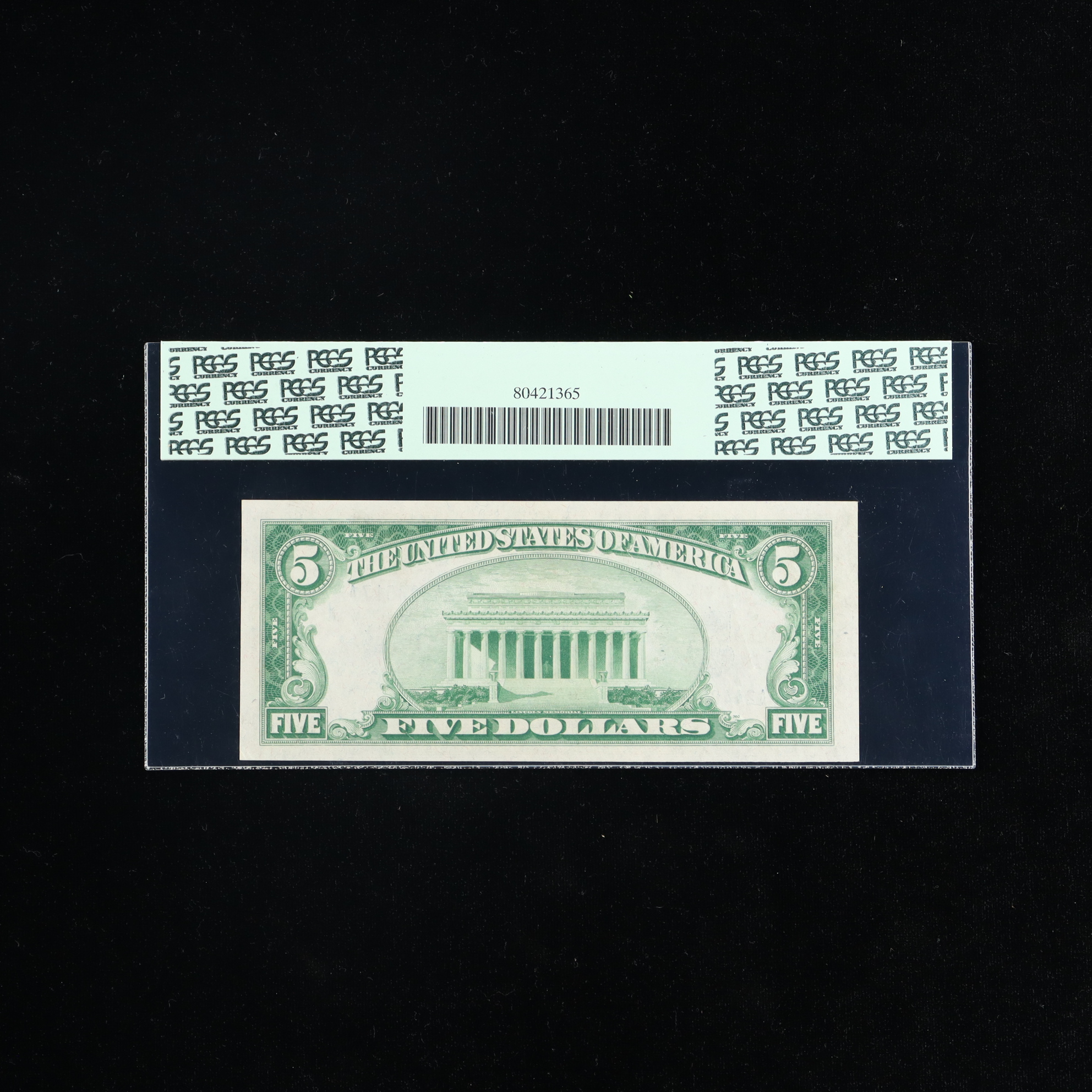 1934-D $5 Five-Dollar Blue Seal Silver Certificate Note (PCGS 55 Choice About New) at PristineAuction.com 1934-D $5 Five-Dollar Blue Seal Silver Certificate Note (PCGS 55 Choice About New) at PristineAuction.com