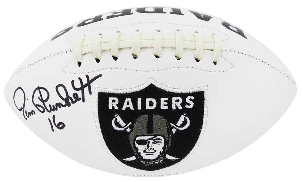 Jim Plunkett Signed Raiders Logo Football (Schwartz) at PristineAuction.com Jim Plunkett Signed Raiders Logo Football (Schwartz) at PristineAuction.com