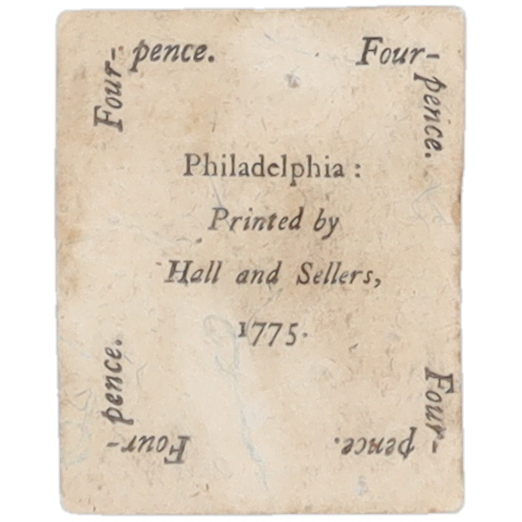 1775 Four Pence Pennsylvania Colonial Currency Note at PristineAuction.com 1775 Four Pence Pennsylvania Colonial Currency Note at PristineAuction.com