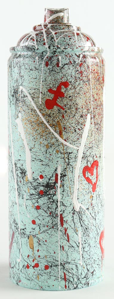 Tadas Zaicikas Signed "CAN_ LOVE Tower" Spray Paint Can (Zaicikas) at PristineAuction.com Tadas Zaicikas Signed "CAN_ LOVE Tower" Spray Paint Can (Zaicikas) at PristineAuction.com
