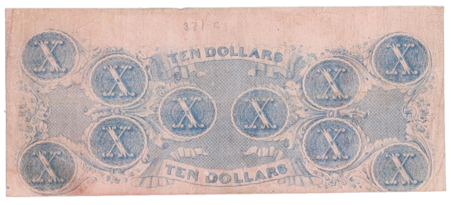 1862 $10 Ten Dollars Confederate States of America Richmond CSA Bank ...
