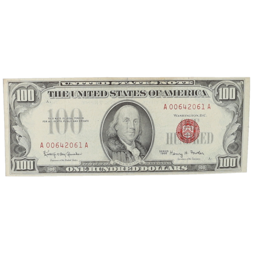 Men's Vintage Embossed Bifold Wallet - Faux Leather, One Hundred Dollar Bill Design