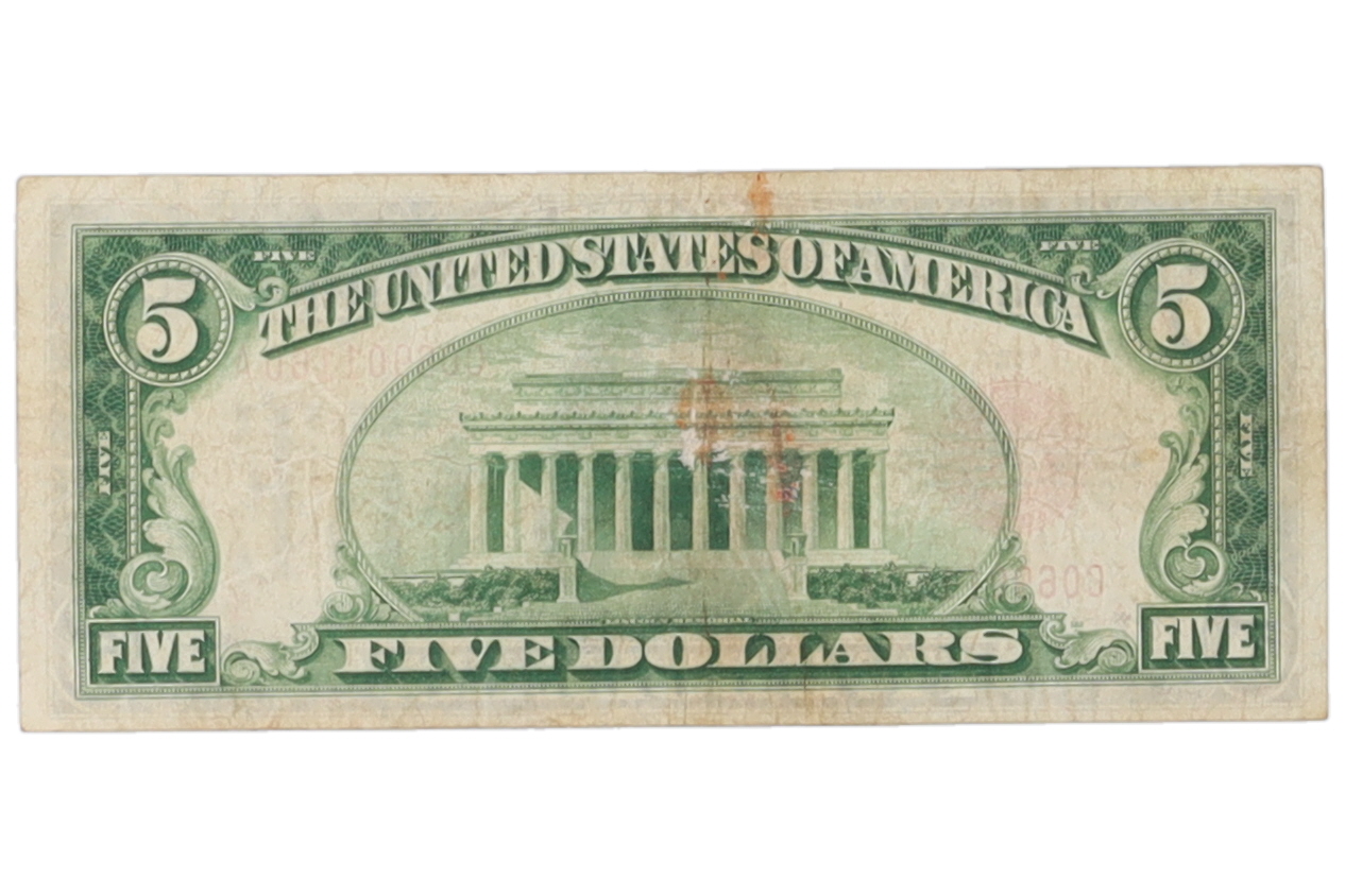 1928 $5 Five Dollar U.S. Bank Note at PristineAuction.com 1928 $5 Five Dollar U.S. Bank Note at PristineAuction.com