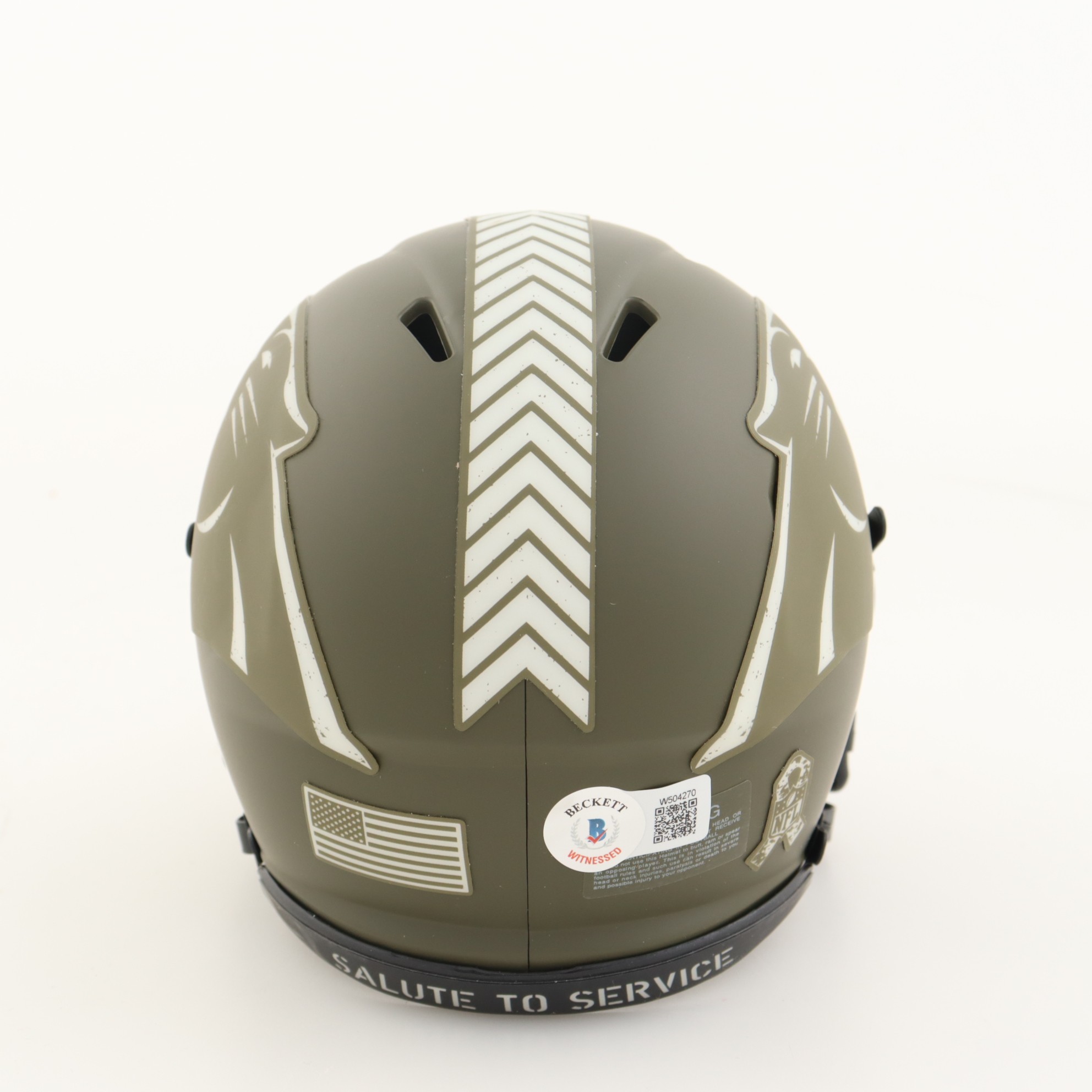 Luke Kuechly Signed Panthers Salute to Service Speed Mini Helmet (Beckett) at PristineAuction.com Luke Kuechly Signed Panthers Salute to Service Speed Mini Helmet (Beckett) at PristineAuction.com