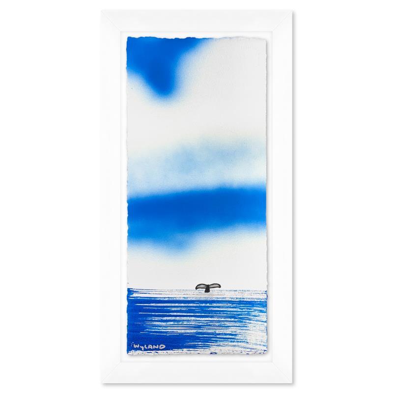 "Fluke" 26x14 Custom Framed Original Acrylic Painting on Deckle Edge Paper by Wyland (PA) at PristineAuction.com "Fluke" 26x14 Custom Framed Original Acrylic Painting on Deckle Edge Paper by Wyland (PA) at PristineAuction.com