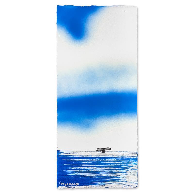 "Fluke" 26x14 Custom Framed Original Acrylic Painting on Deckle Edge Paper by Wyland (PA) at PristineAuction.com "Fluke" 26x14 Custom Framed Original Acrylic Painting on Deckle Edge Paper by Wyland (PA) at PristineAuction.com