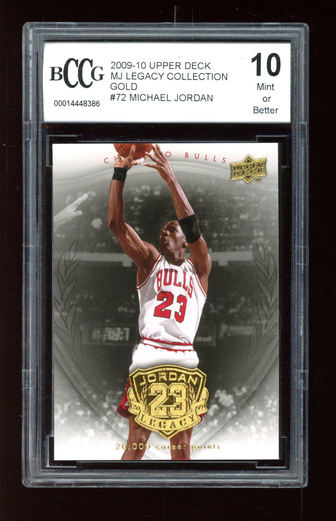 Michael Jordan 2009-10 Upper Deck Michael Jordan Legacy Collection Gold #72 (BCCG 10) at PristineAuction.com Michael Jordan 2009-10 Upper Deck Michael Jordan Legacy Collection Gold #72 (BCCG 10) at PristineAuction.com