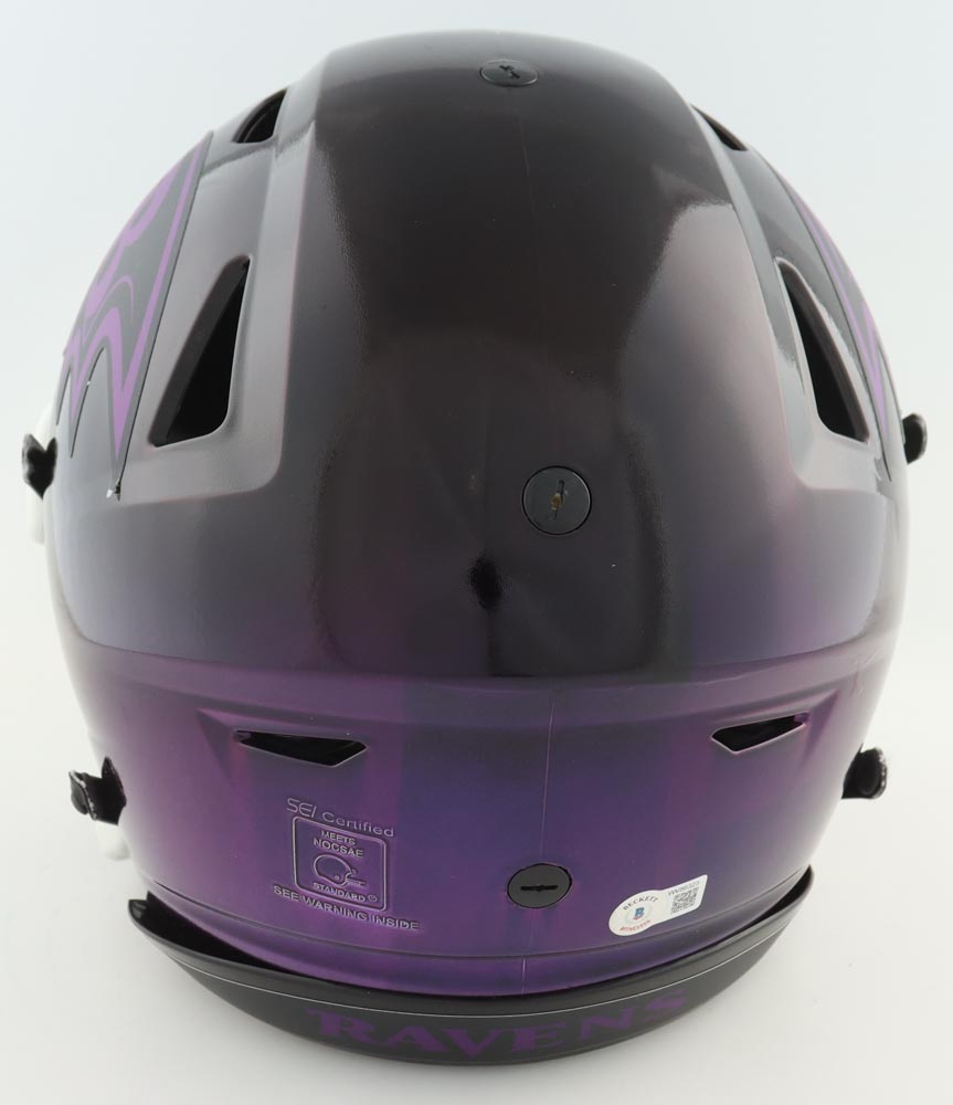 Ray Lewis Signed Ravens Full-Size Authentic On-Field SpeedFlex Helmet (Beckett) at PristineAuction.com Ray Lewis Signed Ravens Full-Size Authentic On-Field SpeedFlex Helmet (Beckett) at PristineAuction.com