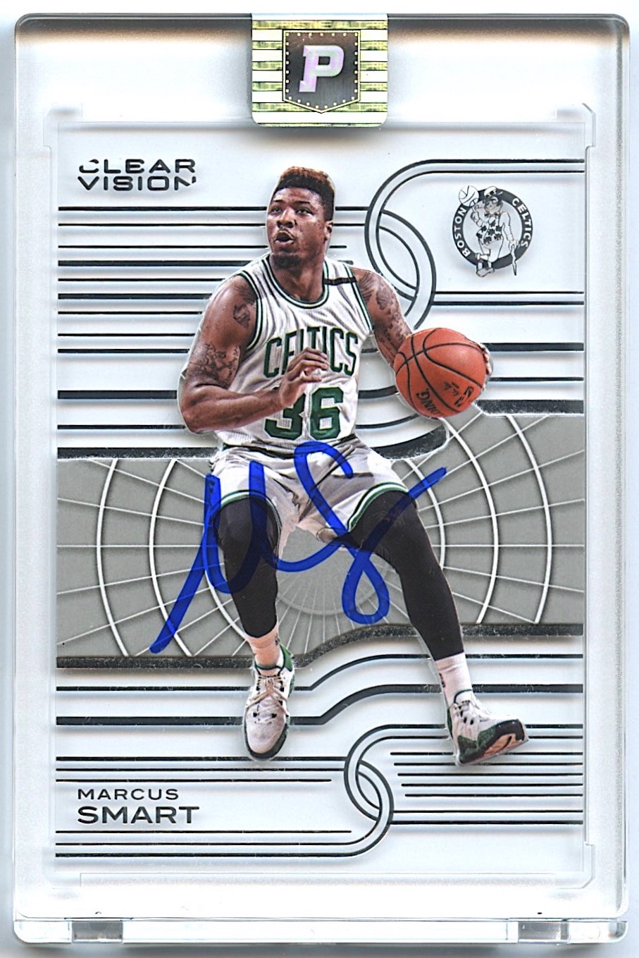 Marcus Smart Signed 2015-16 Panini Clear Vision #36 (PA Encapsulated) at PristineAuction.com Marcus Smart Signed 2015-16 Panini Clear Vision #36 (PA Encapsulated) at PristineAuction.com