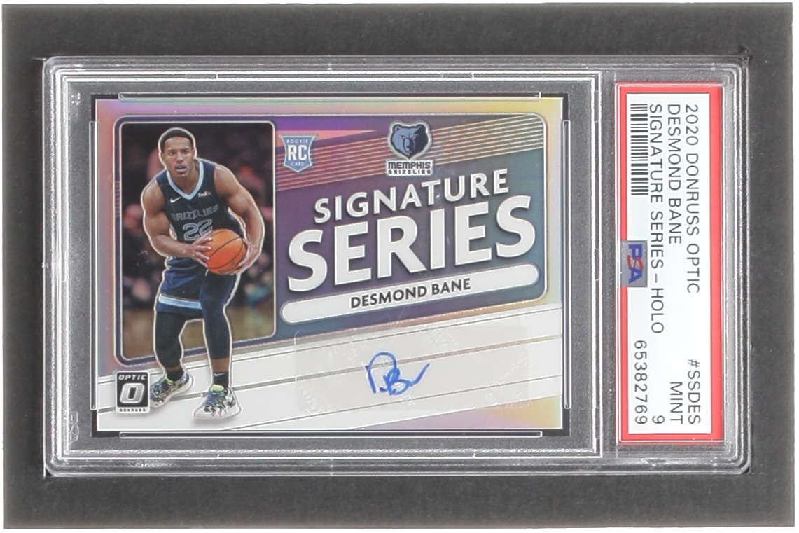 Desmond Bane 2020-21 Donruss Optic Signature Series Holo #80 RC (PSA 9) at PristineAuction.com Desmond Bane 2020-21 Donruss Optic Signature Series Holo #80 RC (PSA 9) at PristineAuction.com