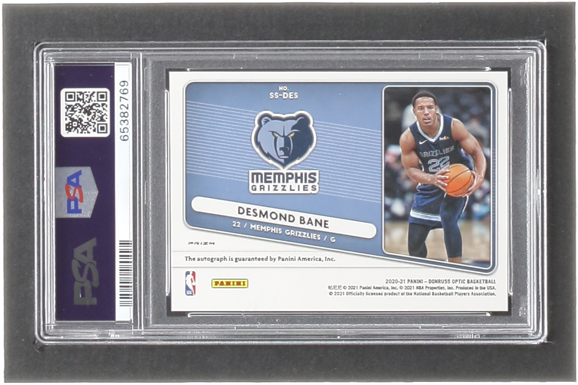 Desmond Bane 2020-21 Donruss Optic Signature Series Holo #80 RC (PSA 9) at PristineAuction.com Desmond Bane 2020-21 Donruss Optic Signature Series Holo #80 RC (PSA 9) at PristineAuction.com