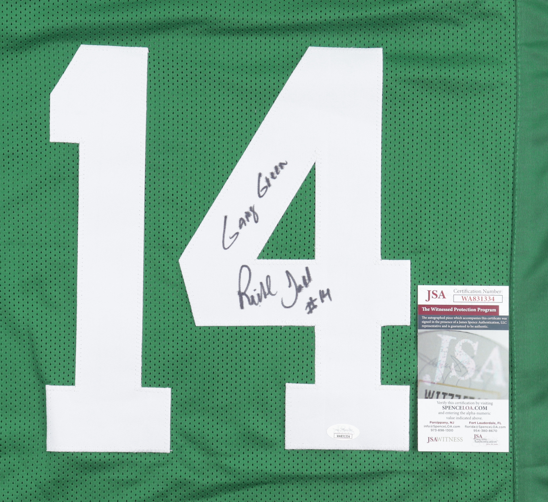 Richard Todd Signed Jersey Inscribed "Gang Green" (JSA) at PristineAuction.com Richard Todd Signed Jersey Inscribed "Gang Green" (JSA) at PristineAuction.com