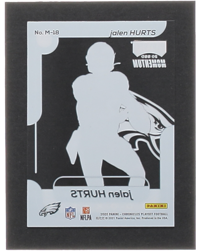 Jalen Hurts 2020 Momentum Rookies #18 RC at PristineAuction.com Jalen Hurts 2020 Momentum Rookies #18 RC at PristineAuction.com