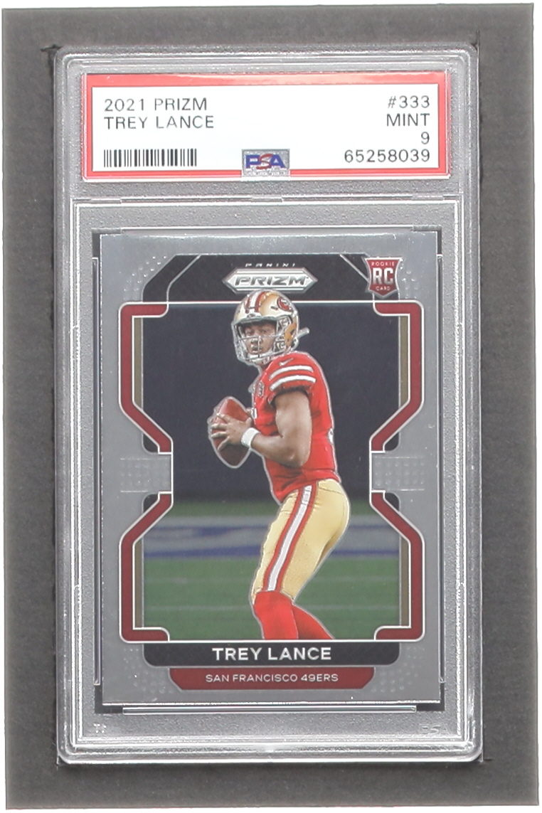 Trey Lance 2021 Panini Prizm #333 RC (PSA 9) at PristineAuction.com Trey Lance 2021 Panini Prizm #333 RC (PSA 9) at PristineAuction.com