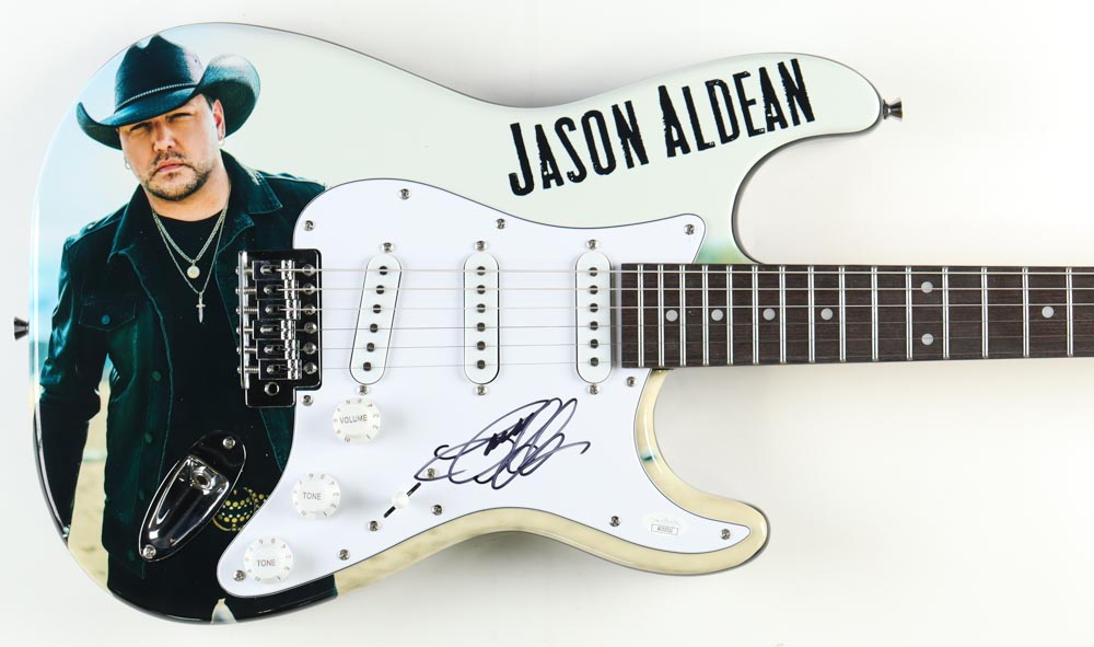 Jason Aldean Signed Full-Size Electric Guitar (JSA) at PristineAuction.com Jason Aldean Signed Full-Size Electric Guitar (JSA) at PristineAuction.com