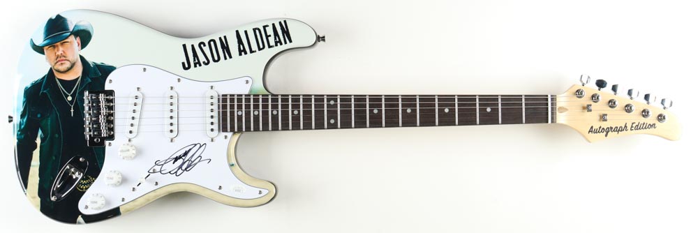 Jason Aldean Signed Full-Size Electric Guitar (JSA) at PristineAuction.com Jason Aldean Signed Full-Size Electric Guitar (JSA) at PristineAuction.com