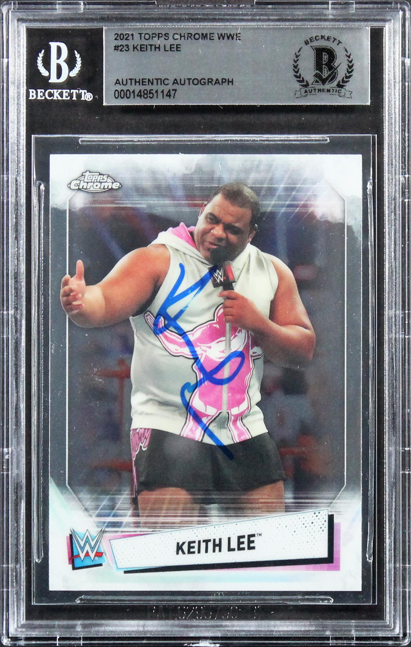Keith Lee Signed 2021 Topps Chrome WWE #23 (BGS) at PristineAuction.com Keith Lee Signed 2021 Topps Chrome WWE #23 (BGS) at PristineAuction.com