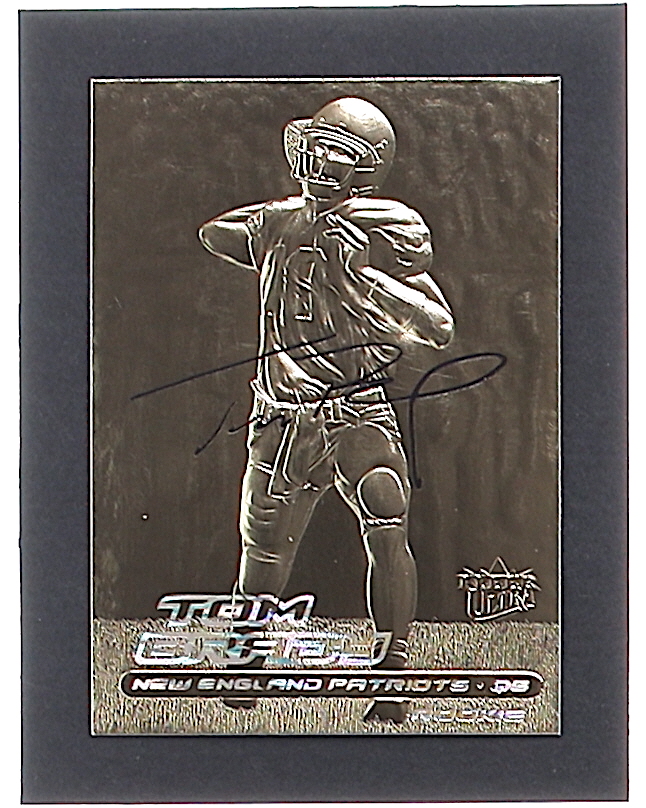Tom Brady 2000 Fleer Ultra Holographic Signature Series 23Kt Gold RC at PristineAuction.com Tom Brady 2000 Fleer Ultra Holographic Signature Series 23Kt Gold RC at PristineAuction.com